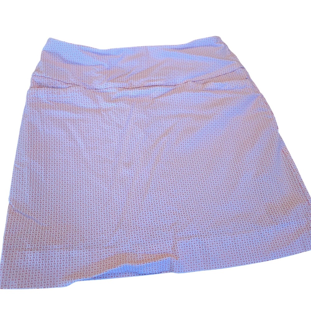 S.C. & Co. Womens Coral White Geometric Print Athletic‎ Golf Tennis Skort Medium